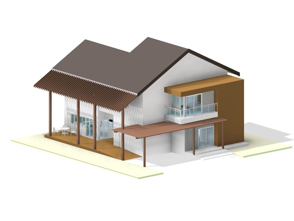 ออกแบบบ้าน 3D โทนสี Earth Tone